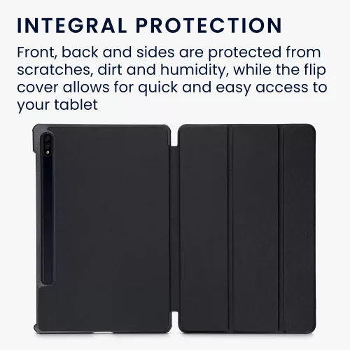 Капак за таблет Samsung Galaxy Tab S8, Kwmobile, Черен, Еко кожа, 57463.01