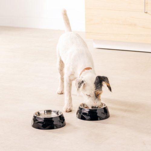 Комплект от 2 купи за домашни любимци Navaris, метални, черни, 57479.01