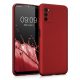 Калъф Kwmobile за Samsung Galaxy A03s, силиконов, червен, 56518.36
