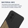 Калъф Kwmobile за OnePlus Nord 2 5G, дърво, кафяв/черен, 57498.01