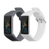 Комплект от 2 каишки за Polar A360/A370, Kwmobile, сиво/бяло, силикон, 56436.03