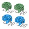 Set 4 Corzi elastice plate reglabile Navaris, cu carabiniere, pentru camping, 57645.01