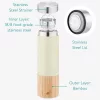 Sticla Ceai Navaris 500ml, din bambus, cu filtru inox, pentru ceai la birou, 54268.2.16