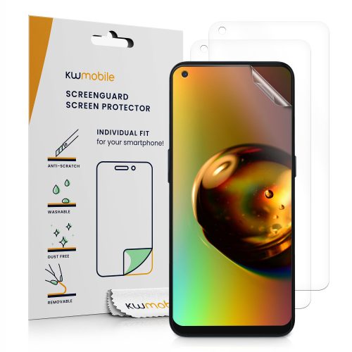 Комплект от 3 защитни фолиа Kwmobile за OnePlus Nord N100, Предно, Полимерно, 57690.1