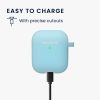 Калъф за слушалки Apple AirPods 2/AirPods 1, Kwmobile, син, силикон, 57659.23