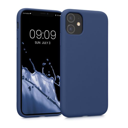 Калъф Kwmobile за Apple iPhone 11, силиконов, син, 50791.116