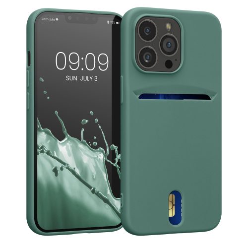 Калъф Kwmobile за Apple iPhone 13 Pro, силиконов, зелен, 57749.166