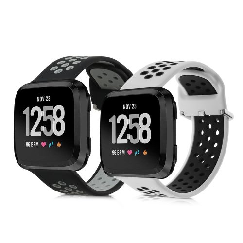 Комплект от 2 каишки за Fitbit Versa/Versa Lite/Versa 2, Kwmobile, Multicolor, Silicone, 57119.03