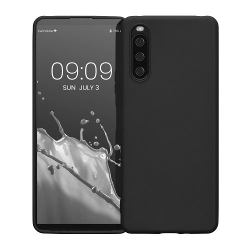 Калъф Kwmobile за Sony Xperia 10 IV, силиконов, черен, 57800.01