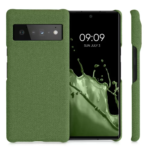 Калъф Kwmobile за Google Pixel 6 Pro, текстилен, зелен, 57796.07