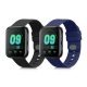 Комплект от 2 каишки за часовник Oppo Watch 1 (46mm), Kwmobile, черен/син, силикон, 57787.01