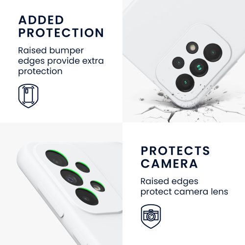 Калъф Kwmobile за Samsung Galaxy A33 5G, Силиконов, Бял, 57833.48