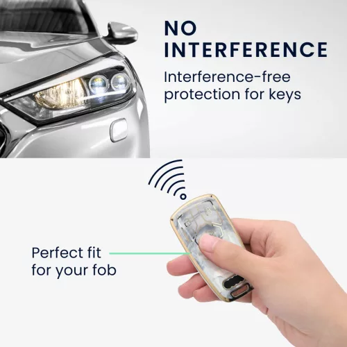 Капак за автомобилен ключ за Audi 3 бутона - Smart Key, Kwmobile, многоцветен, силикон, 52827.03