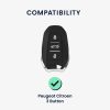 Капак за автомобилен ключ за Peugeot/Citroen 3 бутона - Smart Key, Kwmobile, Многоцветен, Силикон, 57842.01