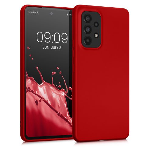 Калъф Kwmobile за Samsung Galaxy A53 5G, силиконов, червен, 57958.36
