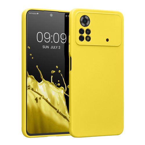 Калъф Kwmobile за Xiaomi Poco X4 Pro 5G, Силиконов, Жълт, 57983.165