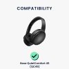 Комплект от 2 възглавнички за слушалки Bose QuietComfort 45, Kwmobile, черни, еко кожа, 58061.01