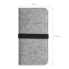 Kwmobile Universal Cover размер XL - 6,8 инча, микрофибър, сив, 58046.01