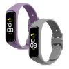 Комплект 2 каишки за Samsung Galaxy Fit 2, Kwmobile, сиво/лилаво, силикон, 53962.06