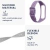 Комплект 2 каишки за Samsung Galaxy Fit 2, Kwmobile, сиво/лилаво, силикон, 53962.06