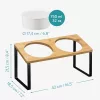 Set castroane animale Navaris cu suport inalt, 2 boluri din ceramica, 950 ml fiecare, 55228.3