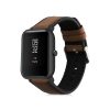 Каишка за Huami Amazfit Bip S/Amazfit Bip S Lite, Kwmobile, кафяв/черен, естествена кожа, 58179.05