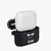 Калъф за слушалки Apple Airpods Pro, Kwmobile, черен/бял, силикон, 58152.01