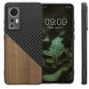 Калъф Kwmobile за Xiaomi 12/12X, дърво, кафяв/черен, 58201.01