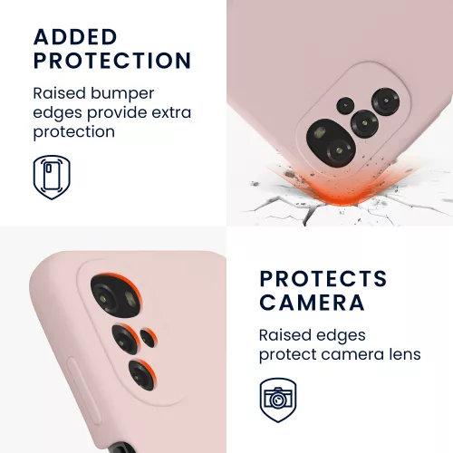 Калъф Kwmobile за Motorola Moto G22, Силиконов, Кремав, 58207.10