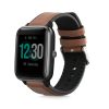 Каишка за Willful Smartwatch/Fitnesstracker, Kwmobile, кафяво/черно, естествена кожа, 58186.05