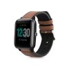 Каишка за Willful Smartwatch/Fitnesstracker, Kwmobile, кафяво/черно, естествена кожа, 58186.05