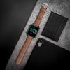 Каишка за Willful Smartwatch/Fitnesstracker, Kwmobile, кафяво/черно, естествена кожа, 58186.05