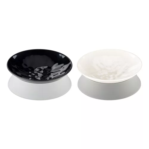 Комплект 2 купи с поставка за вода и храна за котки Navaris, 280 ml, 58240.01