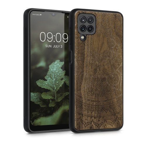 Калъф Kwmobile за Samsung Galaxy A12, дърво, кафяв, 55092.03
