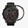 Рамка за циферблат за Garmin Fenix 7, Kwmobile, черен/сребрист, алуминий, 58350.01