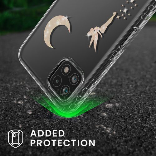 Калъф Kwmobile за Samsung Galaxy A22 5G, Силиконов, Прозрачен/Златен, 58363.01