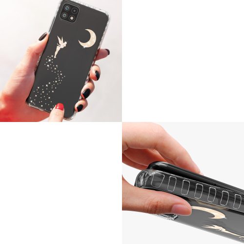 Калъф Kwmobile за Samsung Galaxy A22 5G, Силиконов, Прозрачен/Златен, 58363.01