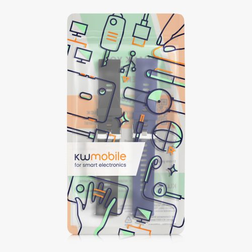 Комплект 2 каишки за часовник Xiaomi Mi Watch/Mi Watch Color Sport, Kwmobile, черен/син, силикон, 58466.01