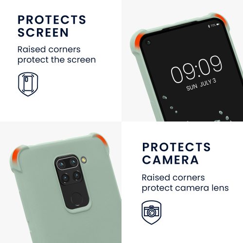 Калъф Kwmobile за Xiaomi Redmi Note 9, Силиконов, Зелен, 53147.172