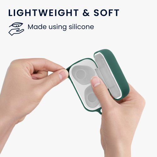 Калъф за слушалки Sennheiser CX True Wireless, Kwmobile, зелен, силикон, 55991.80