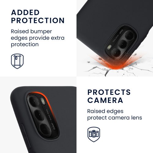 Калъф Kwmobile за Motorola Moto G (2022), силиконов, черен, 58530.47