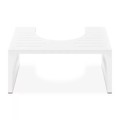 Inaltator pentru toaleta Navaris, pozitie ghemuit, antiderapant, 43.5x28x18.5 cm, alb, bambus