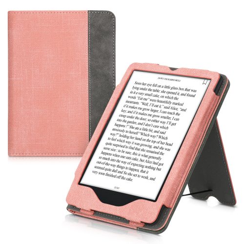 Калъф за Amazon Kindle Paperwhite 11, Kwmobile, розов/сив, еко кожа, 56261.07