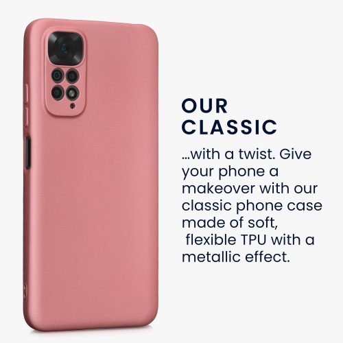 Калъф Kwmobile за Xiaomi Redmi Note 11/Redmi Note 11s, Силиконов, Розов, 58651.31