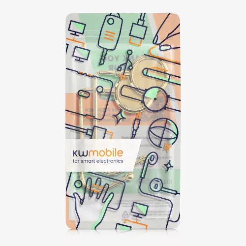 Комплект 2 настолни кукички за чанти, Kwmobile, злато, цинк, 53131.03