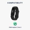 Докинг стойка за Fitbit Inspire 2/Ace 3, Kwmobile, черен/сребрист, метал, 58723.01
