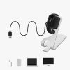 Докинг стойка за Fitbit Inspire 2/Ace 3, Kwmobile, черен/сребрист, метал, 58723.01