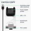 Докинг стойка за Fitbit Versa/Versa Lite/Versa 2, Kwmobile, черен/сребрист, метал, 58722.01