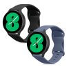 Комплект от 2 каишки за Samsung Galaxy Watch 4 (40 мм)/Galaxy Watch 4 (44 мм)/Galaxy Watch 4 Classic (42 мм), Kwmobile, черен/син, силикон, 58740.01