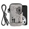 Kwmobile Universal Cover, размер L - 6,5 инча, микрофибър, сиво/черно, 58702.3.02